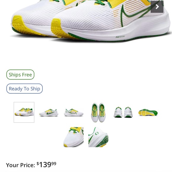 *Brand new* Nike Air Zoom Pegasus 40 Running Shoes Oregon Ducks - Size 9.5US - Picture 6 of 6